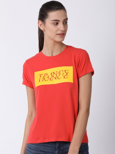

Blue Saint Women Red Printed Top