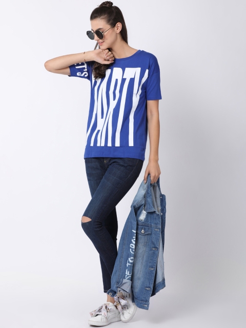 

Blue Saint Women Blue Printed Top