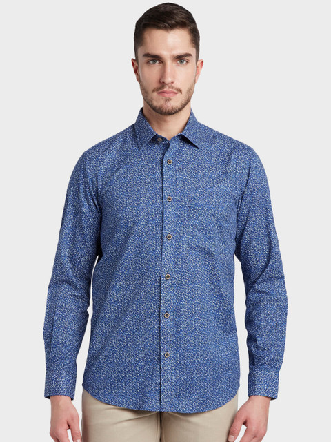 

ColorPlus Men Blue Slim Fit Printed Casual Shirt