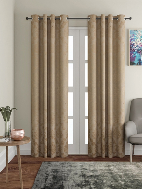 

VRINDA Beige Set of 2 Door Curtains