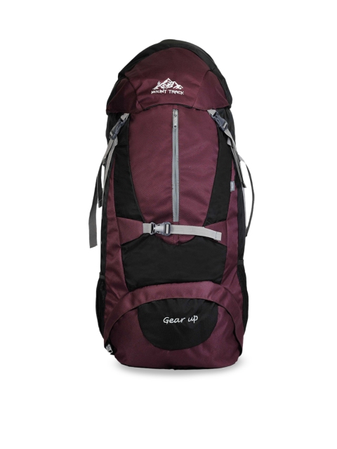 

Mount Track Unisex Burgundy & Black Colourblocked Gear Up Rucksack 65 Litres