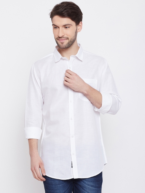 

Duke Men White Regular Fit Solid Casual Shirt