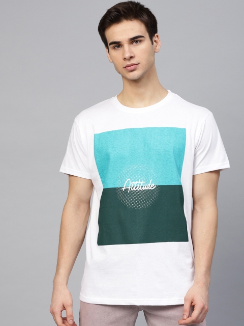 

DEIN KLEIDER Men White Printed Round Neck T-shirt