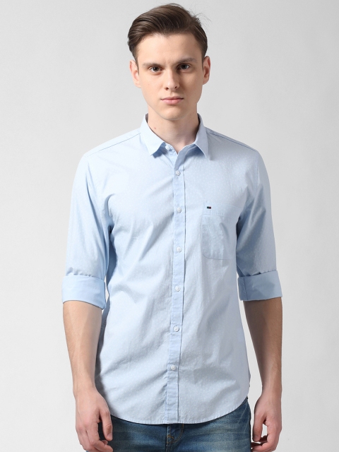 

Peter England Casuals Men Blue Slim Fit Solid Casual Shirt