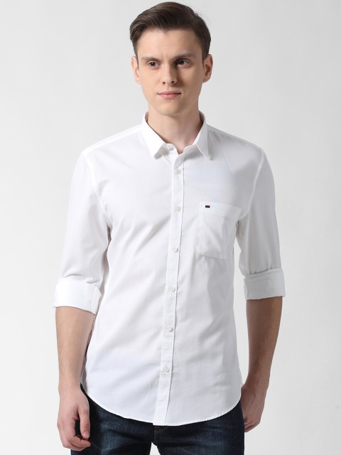 

Peter England Casuals Men White Slim Fit Solid Casual Shirt