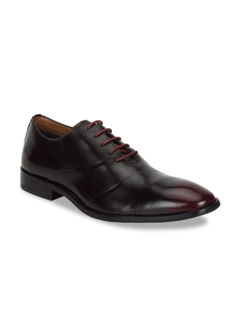 

Park Avenue Men Red Leather Formal Oxfords