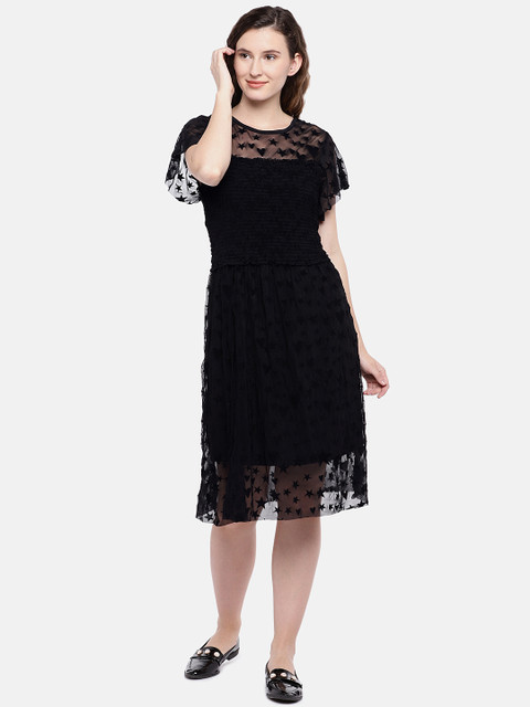 

Globus Women Black Fit and Flare Dress