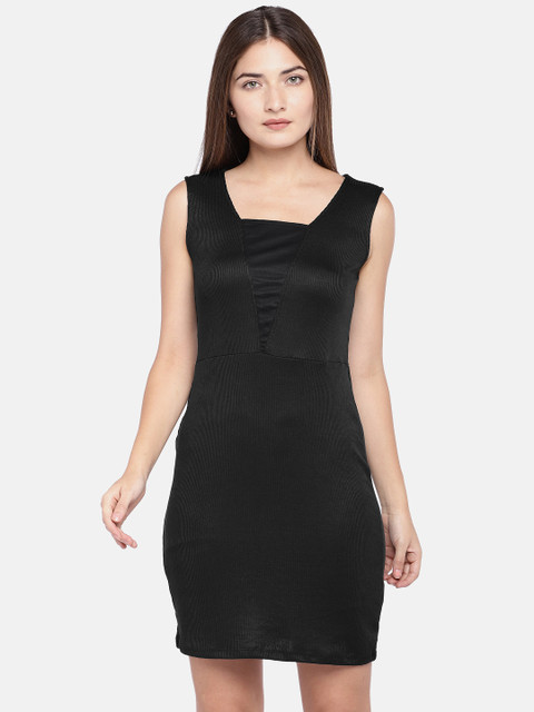 

Globus Women Black Solid Sheath Dress