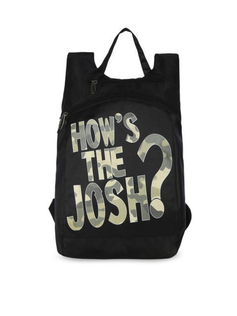 

Impulse Unisex Black & Transparent Typography Backpack