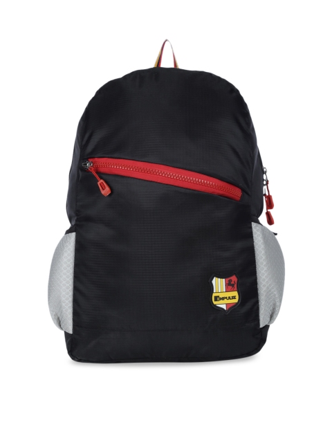 

Impulse Unisex Black Solid Backpack