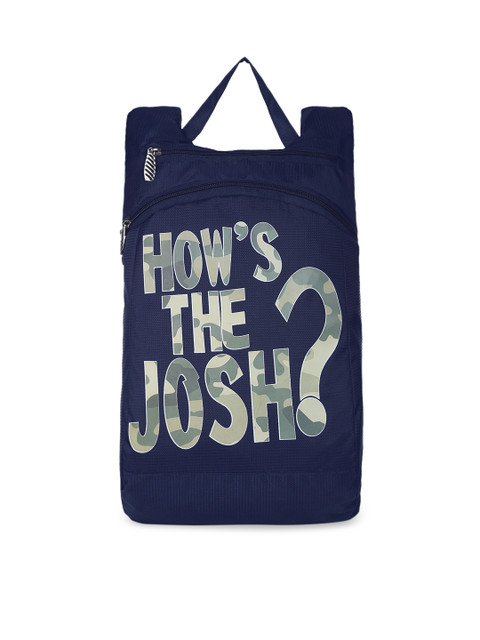 

Impulse Unisex Blue Typography Backpack