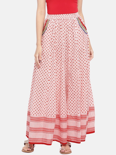 

Globus Women Red Printed Flared Skirt