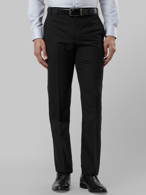 

Raymond Men Black Regular Fit Solid Formal Trousers