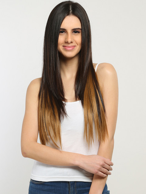 

Foolzy Women Brown & Black Ombre Clip-in Hair Extensions