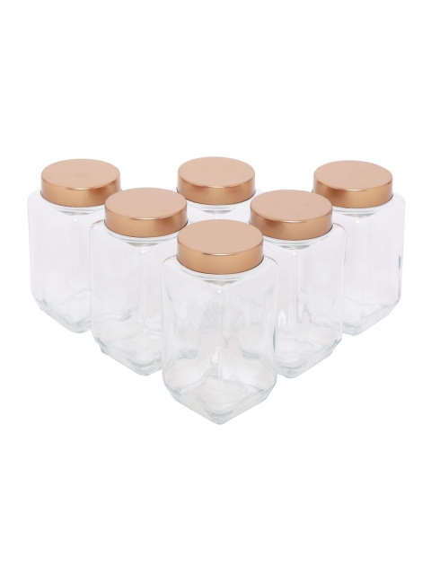

GOODHOMES Set of 6 Food Storage Glass Jars, Transparent
