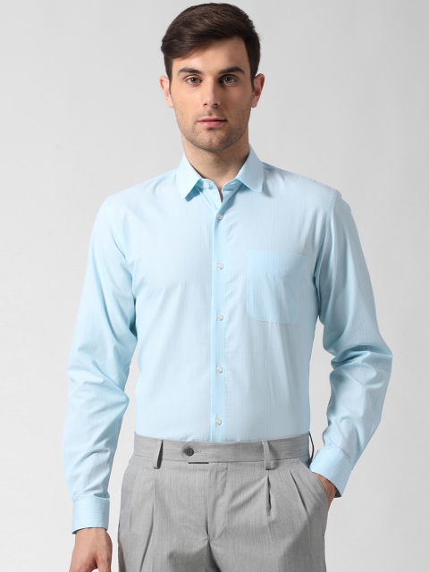 

Peter England Men Blue Slim Fit Striped Formal Shirt