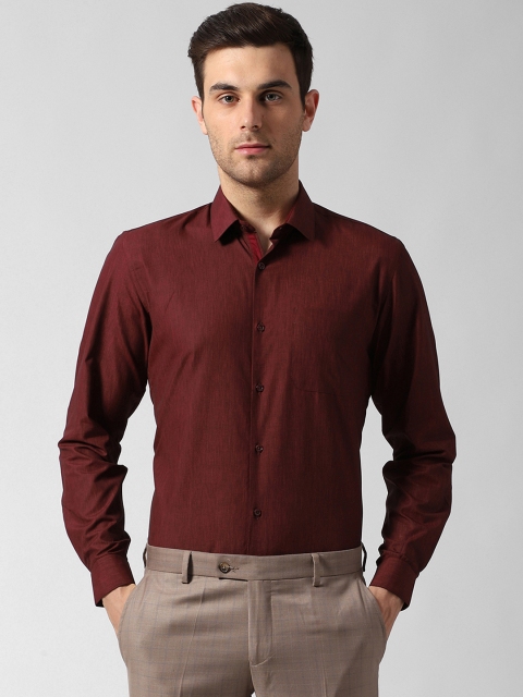 

Peter England Men Maroon Slim Fit Self Design Formal Shirt