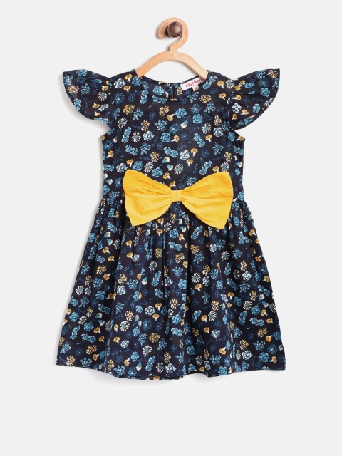 

Nauti Nati Girls Navy Blue Printed Fit & Flare Dress