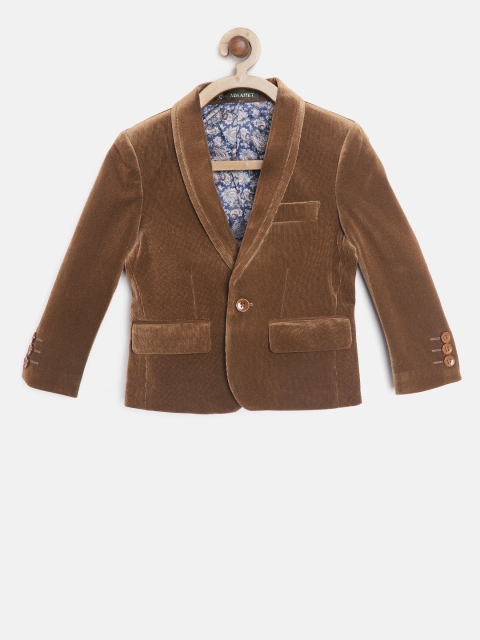 

Nauti Nati Boys Khaki Solid Regular-Fit Single-Breasted Blazer