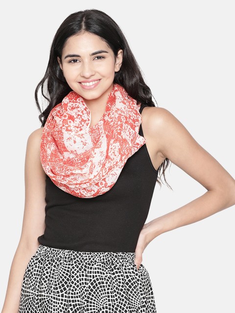 

Linen Club Women Red & White Linen Printed Stole