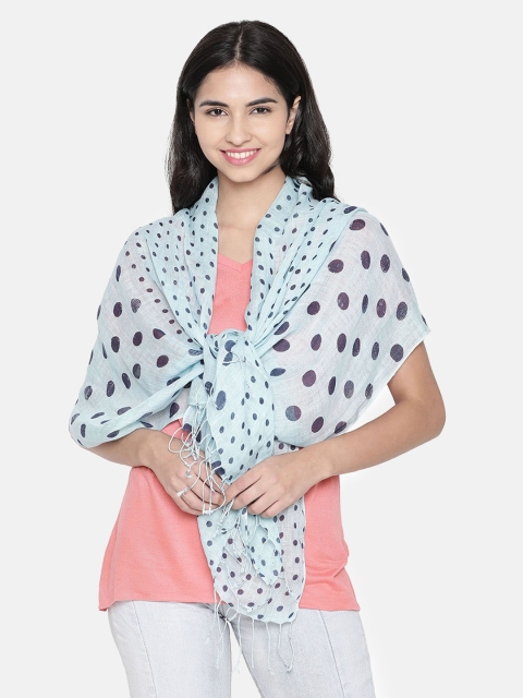 

Linen Club Women Blue Linen Printed Stole
