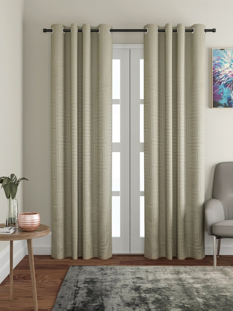 

VRINDA Off-White Set of 2 Door Curtains and Sheers
