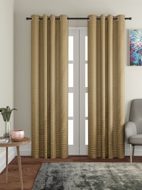 

VRINDA Beige Set of 2 Door Curtains and Sheers