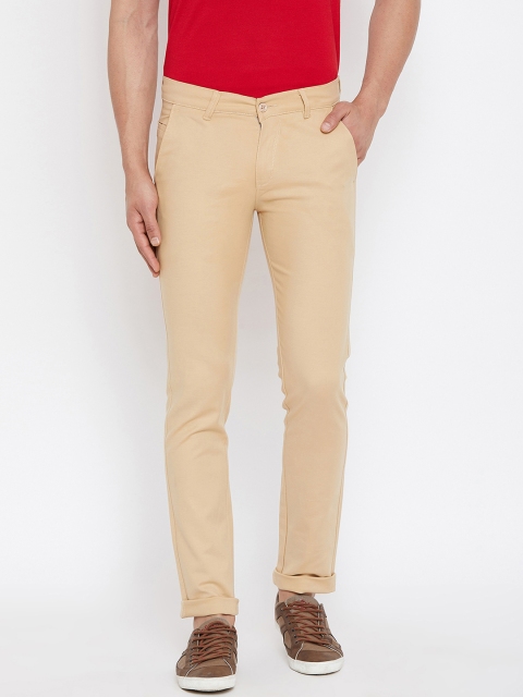 

Nation Polo Club Men Camel Brown Skinny Fit Solid Regular Trousers