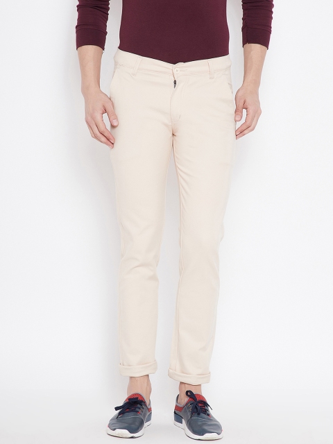 

Nation Polo Club Men Beige Skinny Fit Solid Regular Trousers