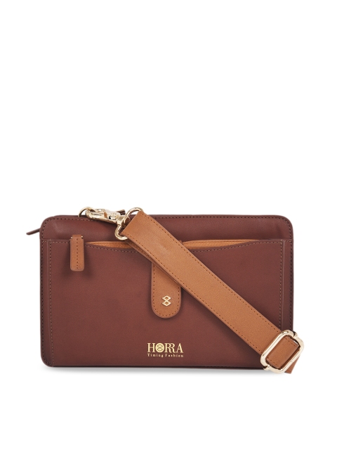 

HORRA Brown Solid Sling Bag