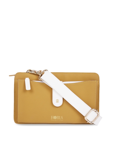 

HORRA Mustard Yellow Solid Sling Bag