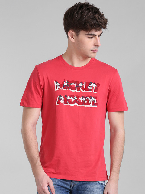 

GAP Men Coral Printed Round Neck T-shirt