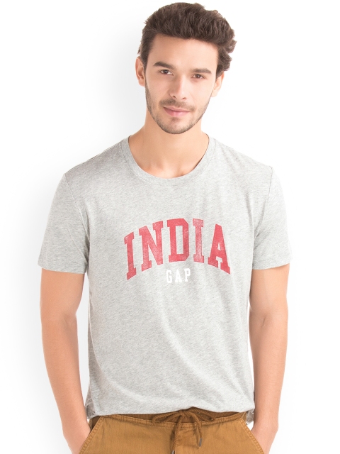 

GAP Men Grey Printed T-shirt