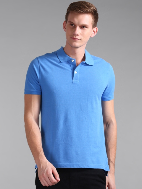 

GAP Men Blue Solo Polo Collar T-shirt