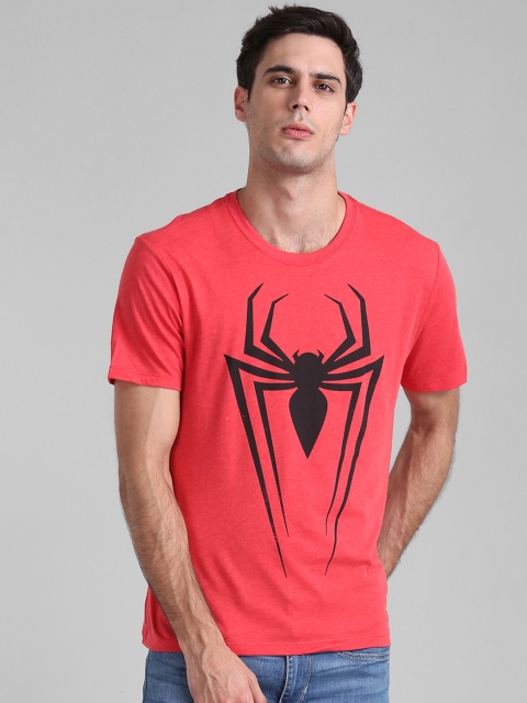 

GAP Men Pink Short Sleeve Spiderman Graphic Tee