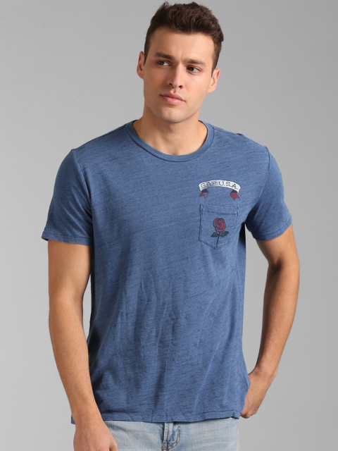 

GAP Men Blue Logo Graphic Indigo Short Sleeve T-Shirt