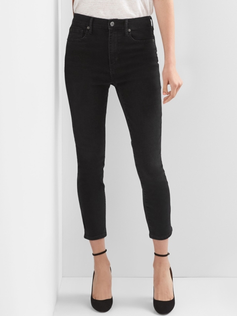 

GAP Women Black Super High Rise True Skinny Crop Jeans