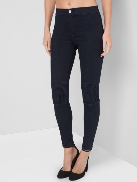 

GAP Women Blue Mid Rise Moto True Skinny Jeans In Sculpt