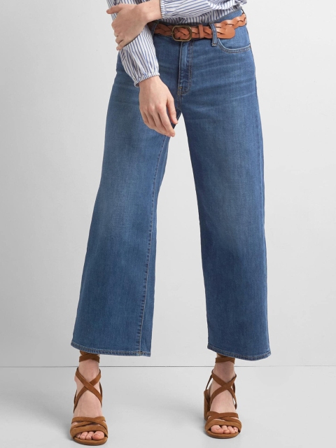 

GAP Women Blue High Rise Wide Leg Jeans