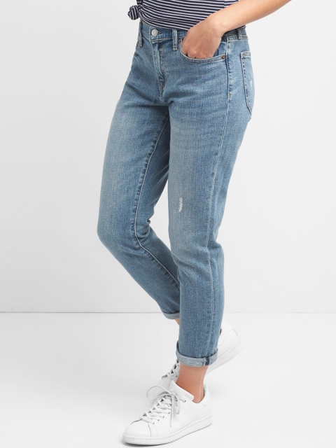 

GAP Women Blue Mid Rise Best Girlfriend Jeans