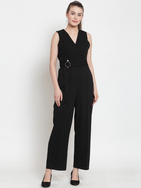 

Everlush Women Black Solid Smart Casual Basic Jumpsuit