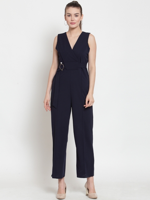 

Everlush Women Navy Blue Solid Smart Casual Basic Jumpsuit