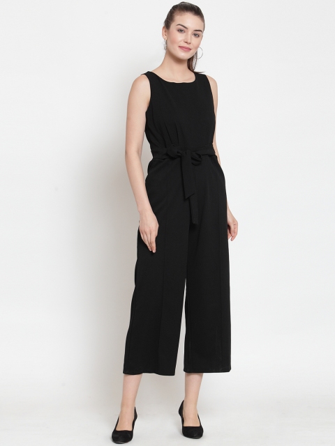 

Everlush Women Black Solid Smart Casual Culotte Jumpsuit