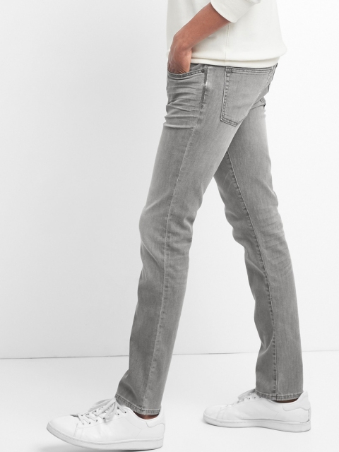 

GAP Men Grey Wearlight Jeans In Skinny Fit With Gapflex