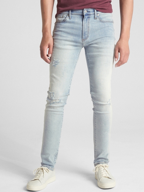 

GAP Men Blue Wearlight Jeans In Skinny Fit With Gapflex