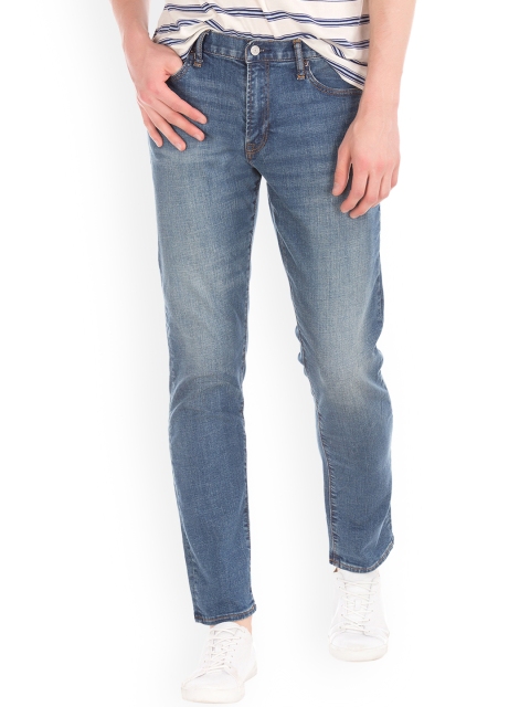 

GAP Men Blue Washwell Athletic Taper Fit Jeans