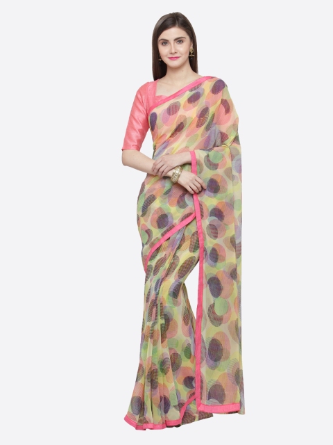 

Shaily Women Multicoloured Printed Pure Georgette Saree, Multi