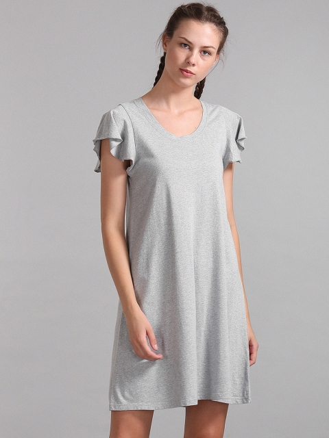 

GAP Women Flutter Sleeve Swing Dress, Grey