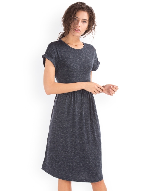 

GAP Women Grey Solid Fit & Flare Dress