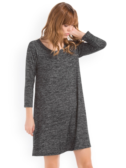 

GAP Women Grey Solid A-Line Dress